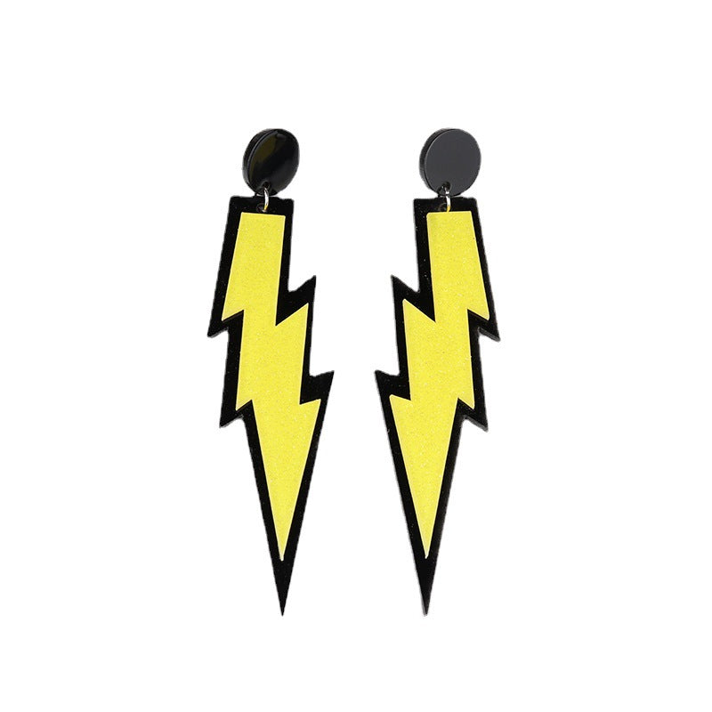 Fashion Lightning Arylic Stoving Varnish Women's Drop Earrings 1 Pair