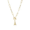 Fashion Letter Copper Gold Plated Necklace 1 Piece