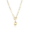 Fashion Letter Copper Gold Plated Necklace 1 Piece