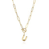 Fashion Letter Copper Gold Plated Necklace 1 Piece