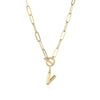 Fashion Letter Copper Gold Plated Necklace 1 Piece