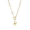 Fashion Letter Copper Gold Plated Necklace 1 Piece