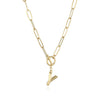 Fashion Letter Copper Gold Plated Necklace 1 Piece