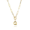 Fashion Letter Copper Gold Plated Necklace 1 Piece