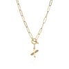 Fashion Letter Copper Gold Plated Necklace 1 Piece