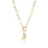 Fashion Letter Copper Gold Plated Necklace 1 Piece