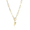 Fashion Letter Copper Gold Plated Necklace 1 Piece