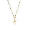 Fashion Letter Copper Gold Plated Necklace 1 Piece