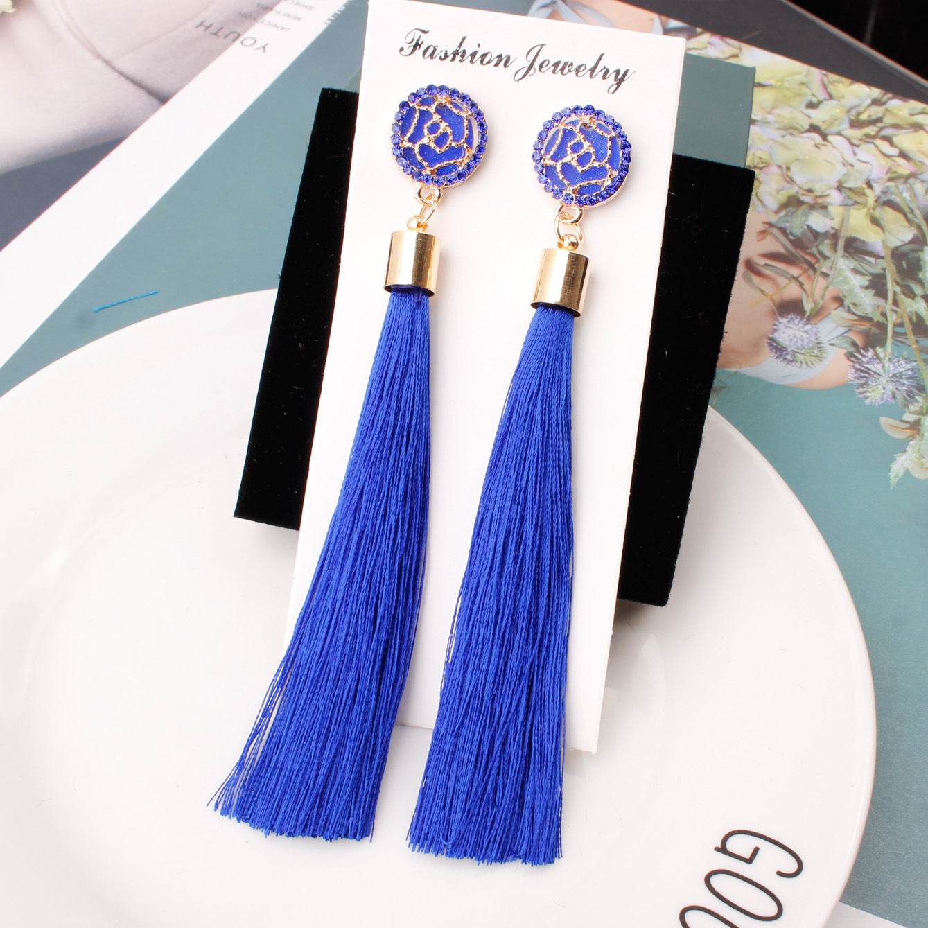 Fashion Printing Alloy Plating Women's Earrings 1 Pair