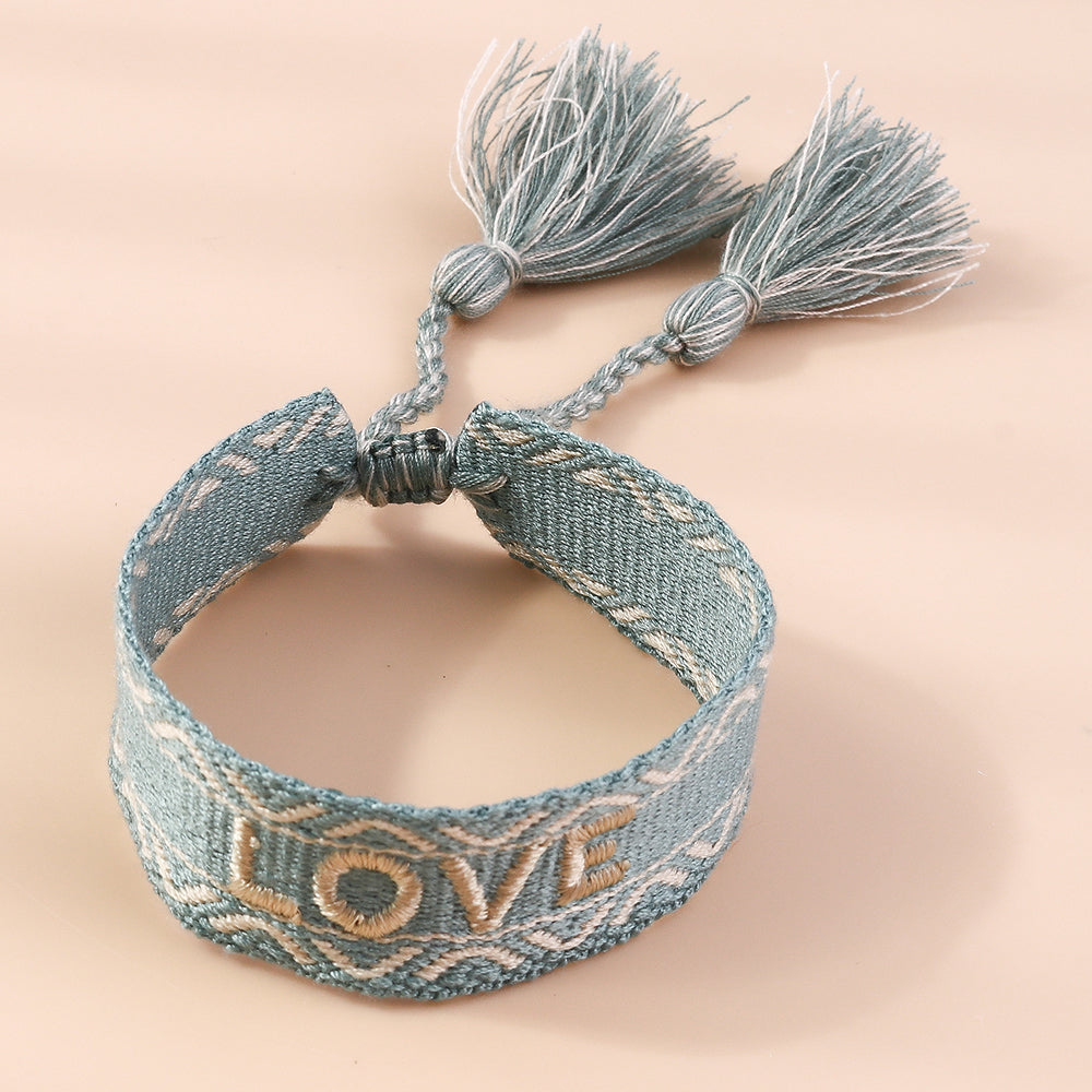 Fashion Letter Rope Knitting Women's Bracelets 1 Piece