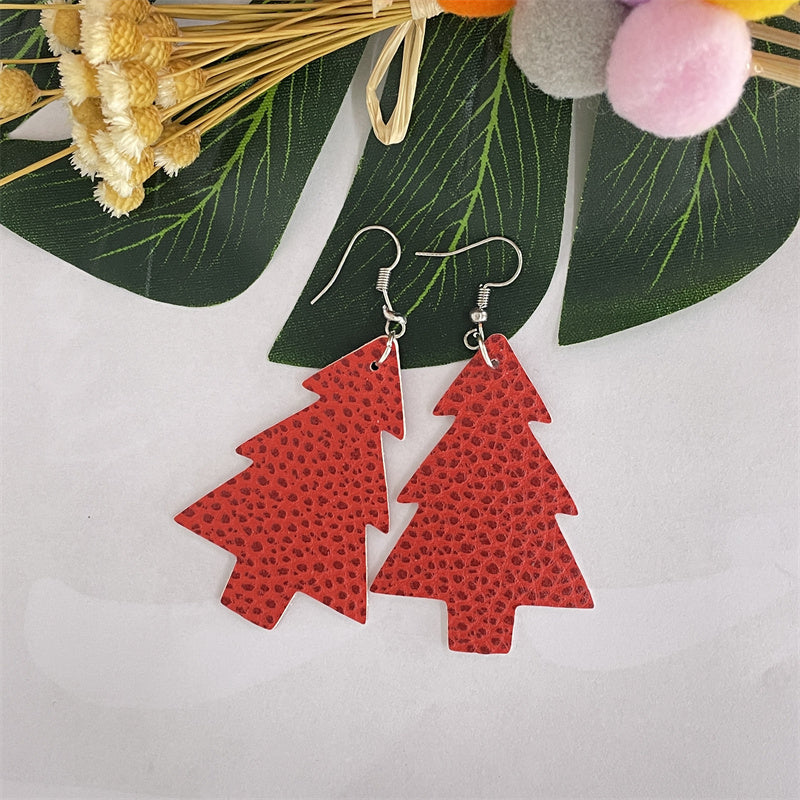 Cute Christmas Hat Christmas Tree Plaid Alloy Women's Drop Earrings 1 Pair