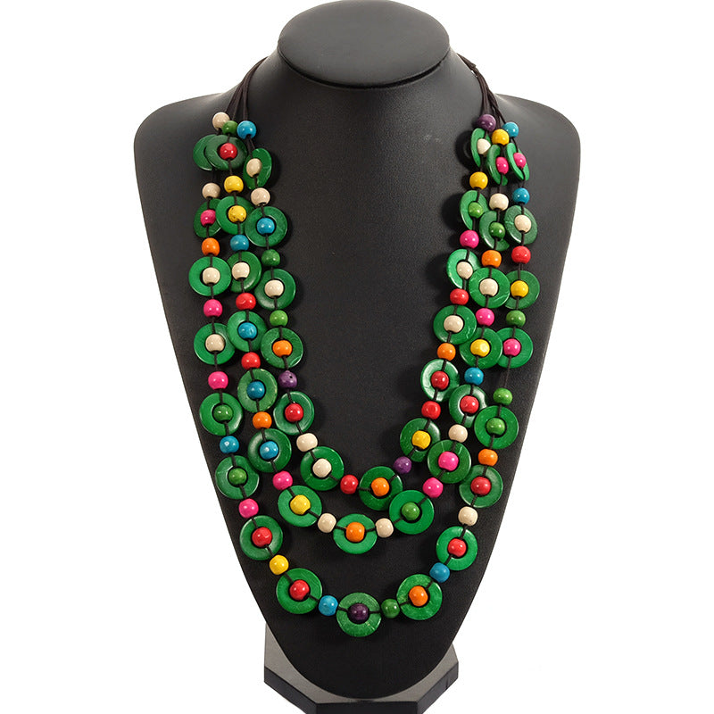 Ethnic Style Geometric Coconut Shell Wholesale Necklace