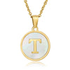 Fashion Round Letter Stainless Steel Plating Necklace