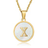 Fashion Round Letter Stainless Steel Plating Necklace