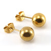 Elegant Geometric Stainless Steel Inlay Artificial Pearls Zircon Ear Studs 1 Pair