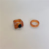 Fashion Geometric Transparent Arylic Women's Rings