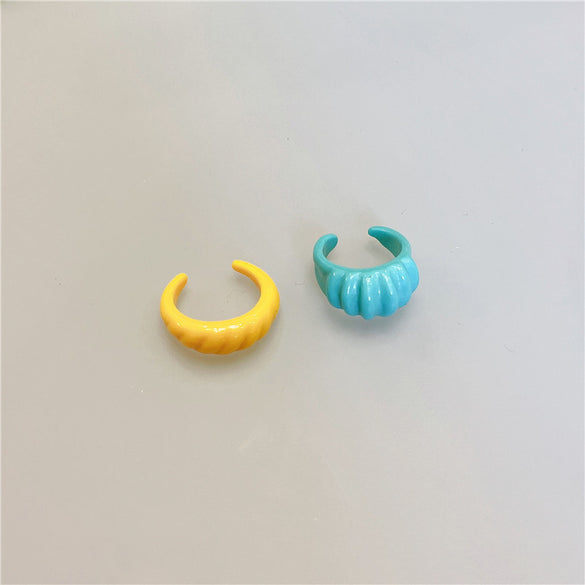 Fashion Geometric Transparent Arylic Women's Rings