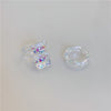 Fashion Geometric Transparent Arylic Women's Rings