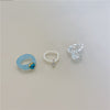 Fashion Geometric Transparent Arylic Women's Rings