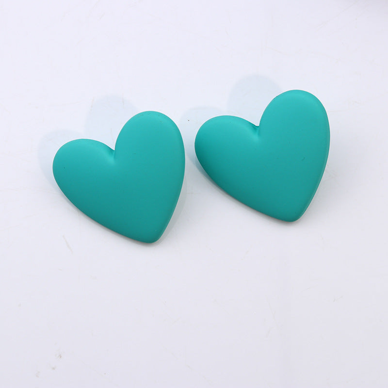 Sweet Heart Shape Arylic Stoving Varnish Women's Earrings 1 Pair