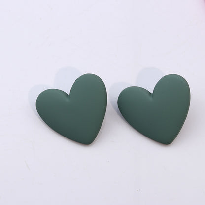 Sweet Heart Shape Arylic Stoving Varnish Women's Earrings 1 Pair