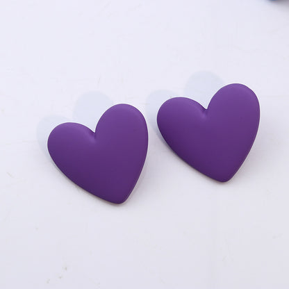 Sweet Heart Shape Arylic Stoving Varnish Women's Earrings 1 Pair