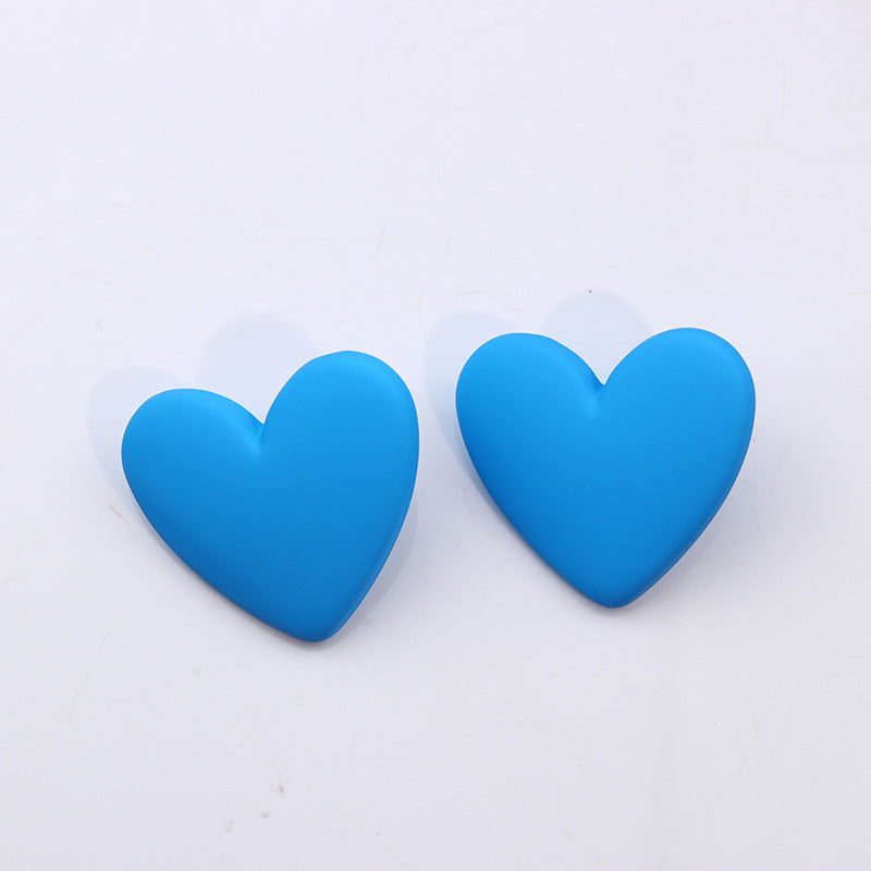 Sweet Heart Shape Arylic Stoving Varnish Women's Earrings 1 Pair