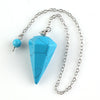 Fashion Hexagonal Pyramid Stone Beaded Pendant Necklace 1 Piece