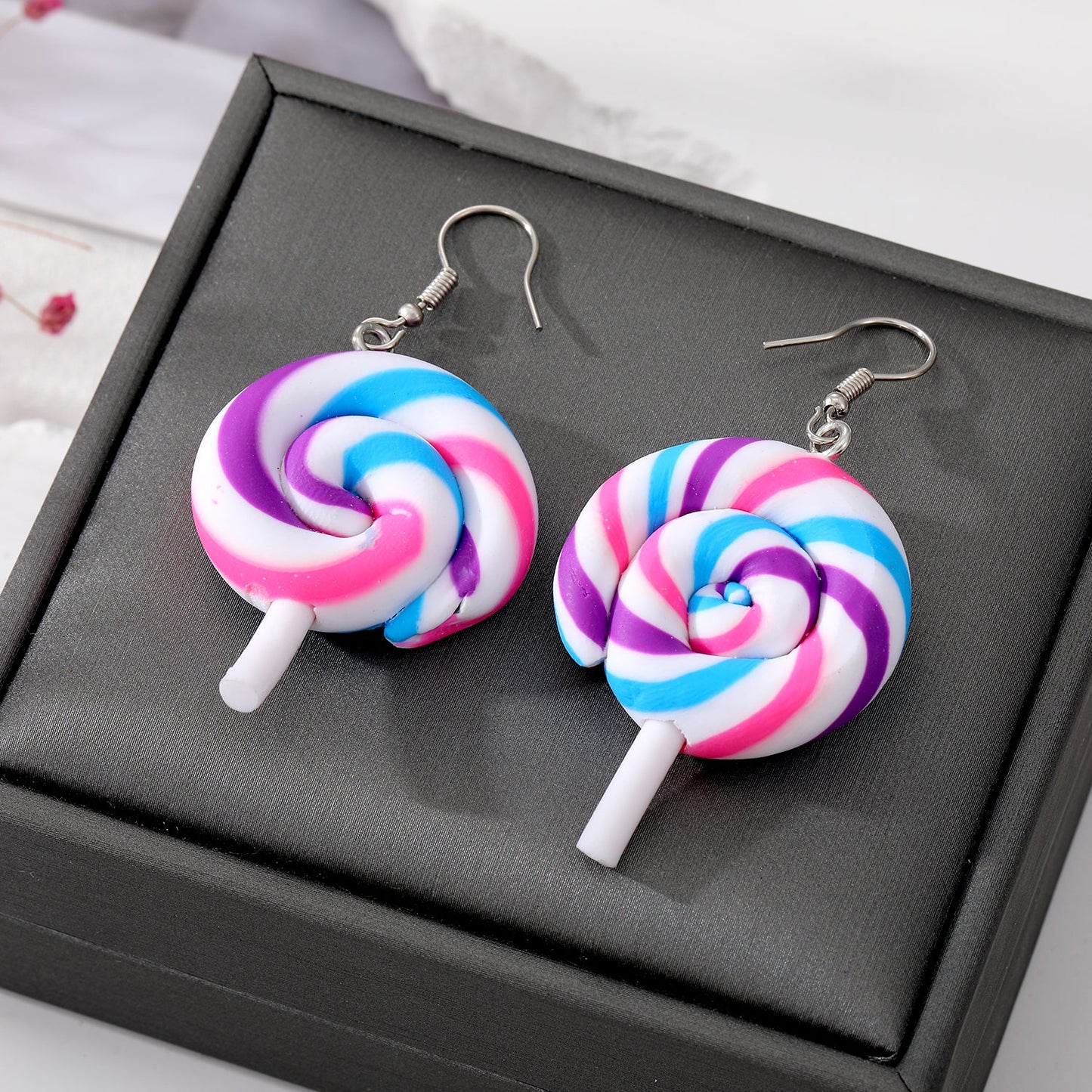 Cute Lollipop Resin Soft Clay Women's Drop Earrings 1 Pair