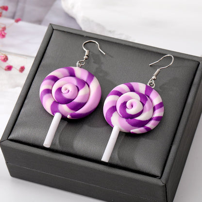 Cute Lollipop Resin Soft Clay Women's Drop Earrings 1 Pair