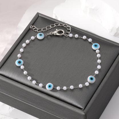 Casual Devil's Eye Resin Pearl Women's Bracelets