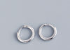 1 Pair Simple Style Round Plating Sterling Silver Hoop Earrings