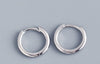 1 Pair Simple Style Round Plating Sterling Silver Hoop Earrings