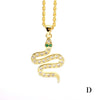 Elegant Snake Copper Plating Zircon Pendant Necklace