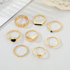 Retro Geometric Heart Shape Butterfly Alloy Women's Rings 1 Set