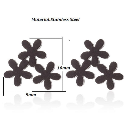 Fashion Snowflake Stainless Steel Plating Ear Studs 1 Pair