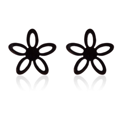 Fashion Snowflake Stainless Steel Plating Ear Studs 1 Pair