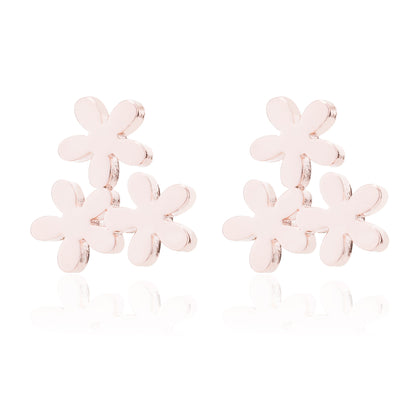 Fashion Snowflake Stainless Steel Plating Ear Studs 1 Pair