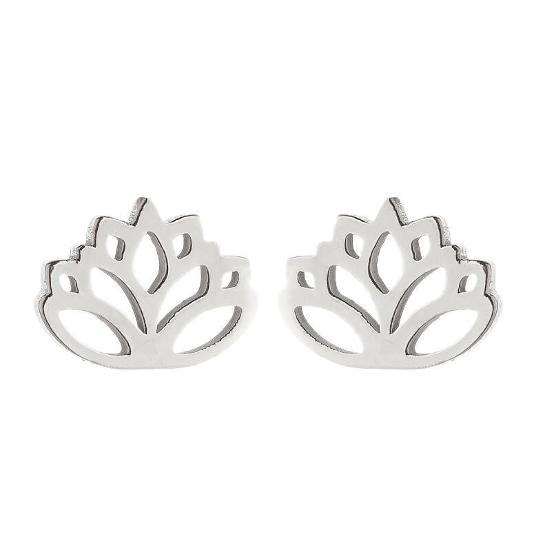 Fashion Snowflake Stainless Steel Plating Ear Studs 1 Pair