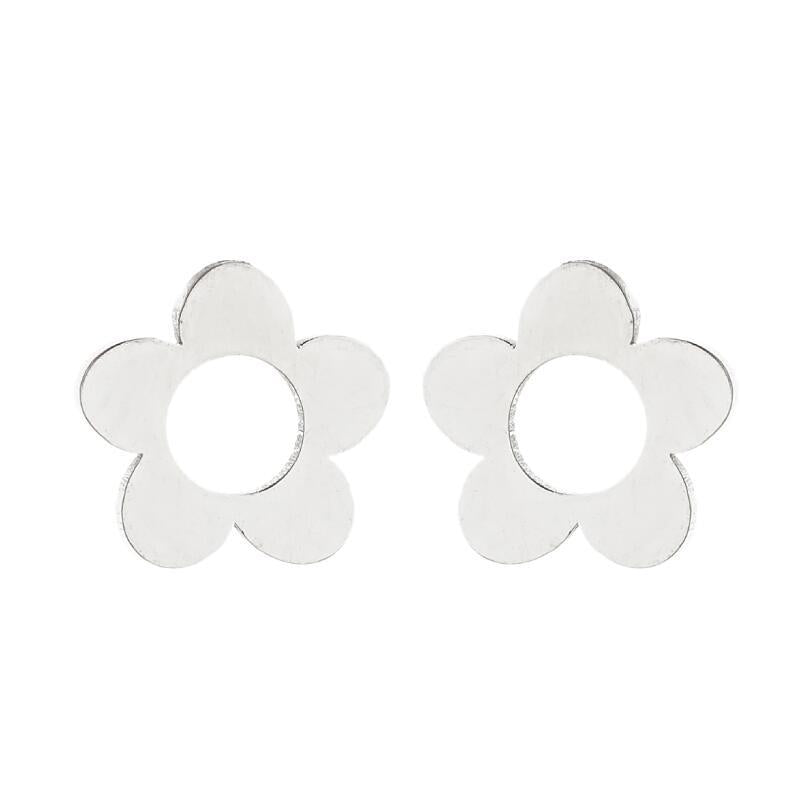 Fashion Snowflake Stainless Steel Plating Ear Studs 1 Pair