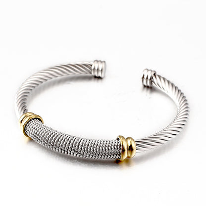 Fashion C Shape Stainless Steel Plating Bangle