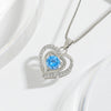 Fashion Heart Shape Copper Hollow Out Rhinestones Pendant Necklace