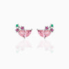 Fashion Geometric Coke Hamburger Brass Inlaid Zircon Ear Studs 1 Pair