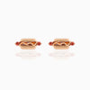 Fashion Geometric Coke Hamburger Brass Inlaid Zircon Ear Studs 1 Pair