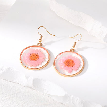 Vacation Flower Resin Epoxy Women's Drop Earrings 1 Pair