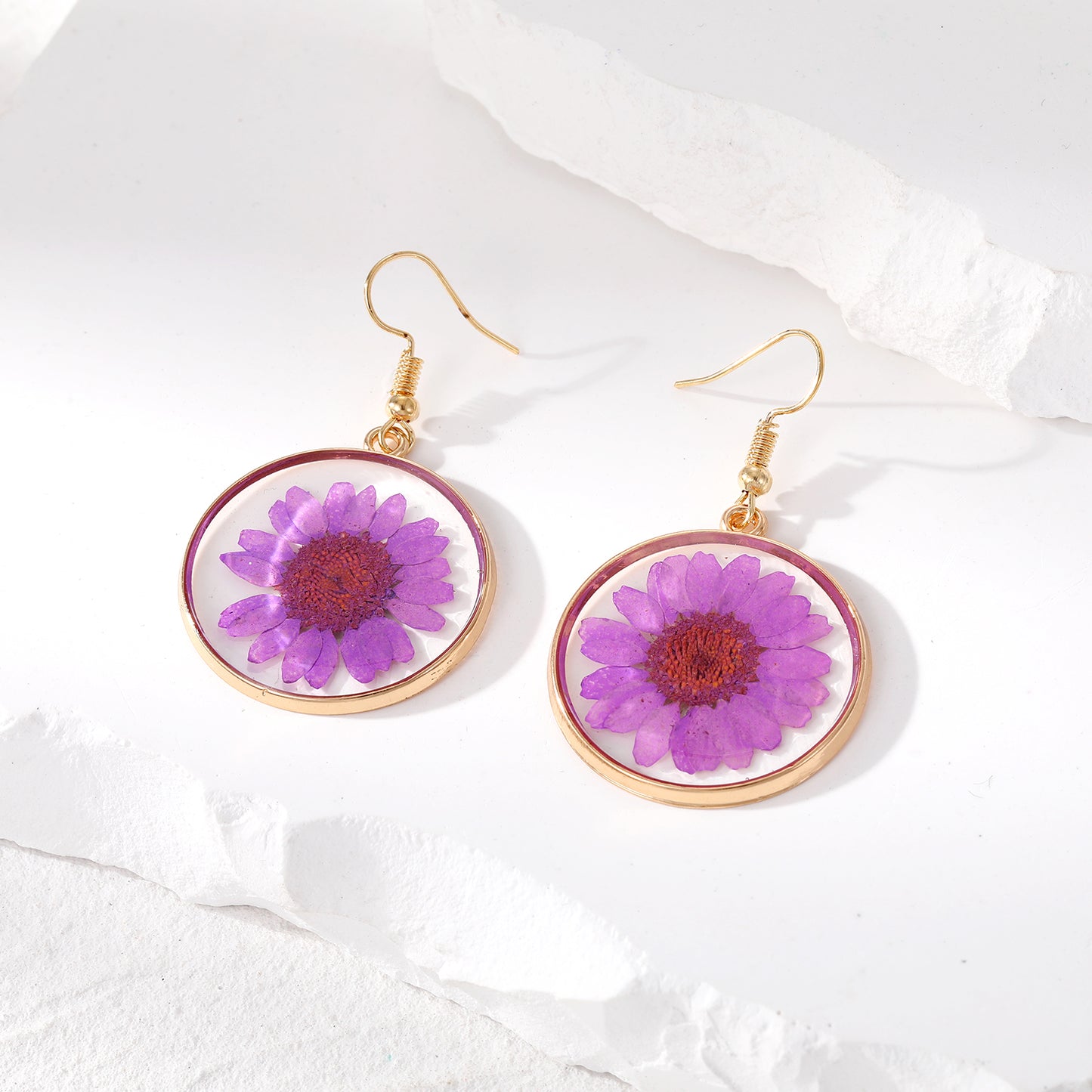 Vacation Flower Resin Epoxy Women's Drop Earrings 1 Pair