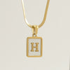 Fashion Letter Titanium Steel Plating Inlay Shell Pendant Necklace