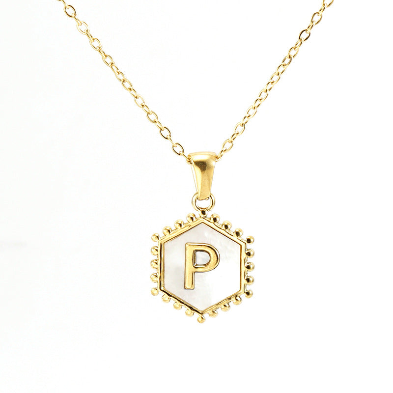 Fashion Letter Titanium Steel Plating Pendant Necklace 1 Piece