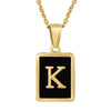 Fashion Letter Square Stainless Steel Titanium Steel Plating Pendant Necklace 1 Piece