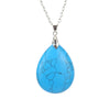 Fashion Water Droplets Natural Stone Handmade Pendant Necklace 1 Piece